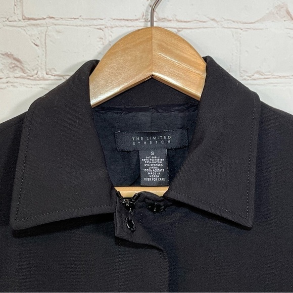 Vintage The Limited Stretch Jacket Womens Small Black Lined Full Zip - Picture 2 of 11